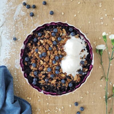 The Best Blueberry Almond Crisp - Whisking Wolf