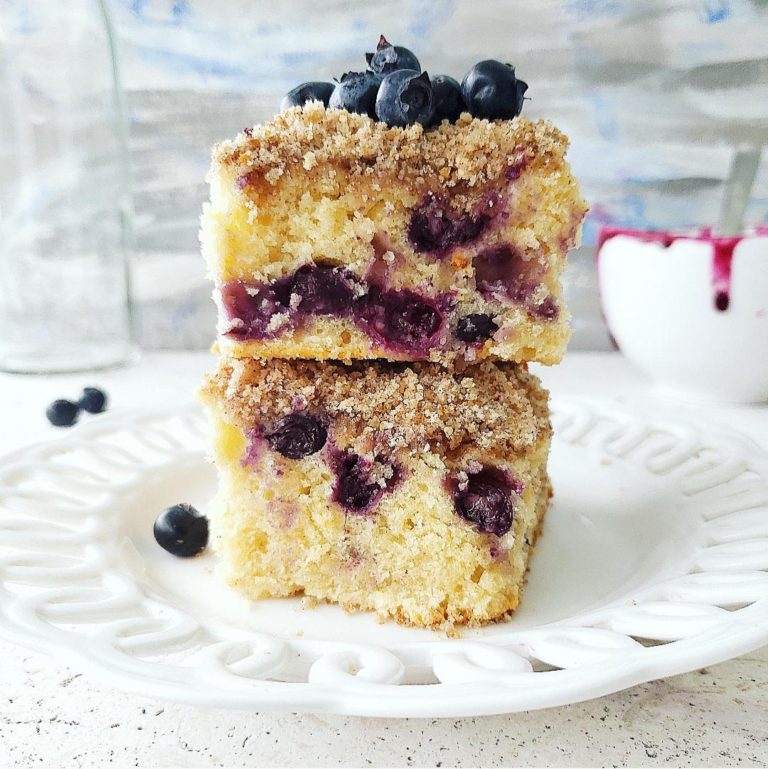 Blueberry Coffee Cake with Sour Cream - Whisking Wolf