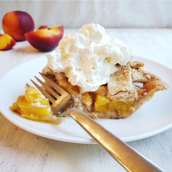 Fresh Peach Pie - Whisking Wolf