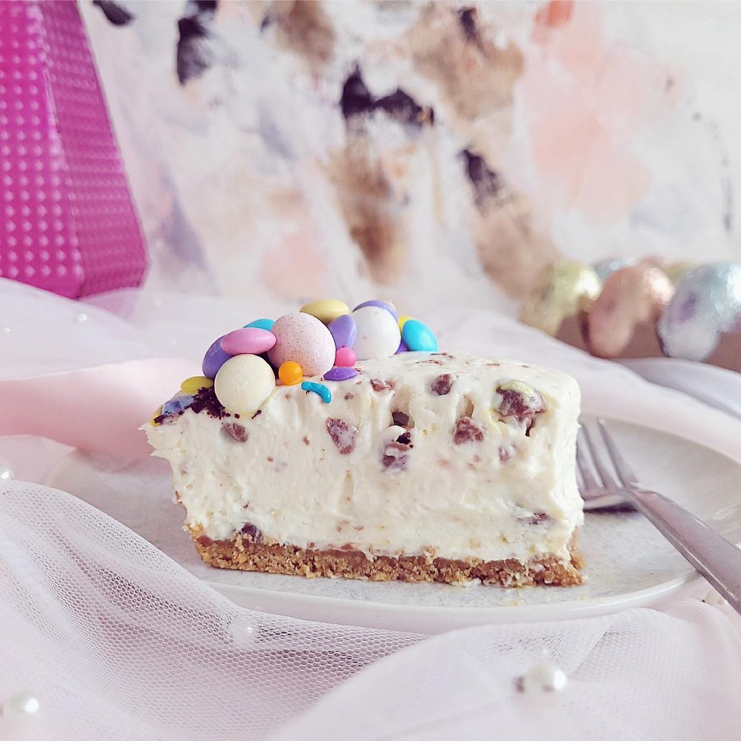 No Bake Easter Cheesecake - Whisking Wolf