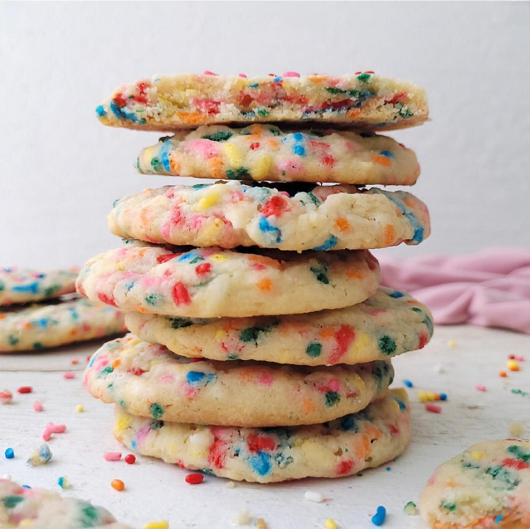 Small Batch Funfetti Cookies - Whisking Wolf